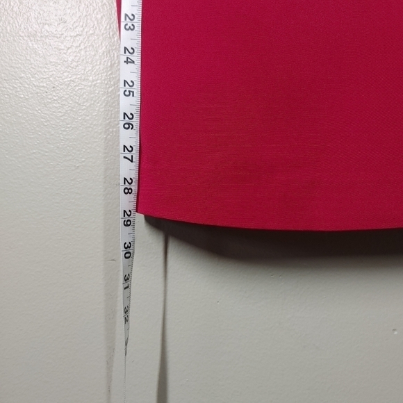 Sam Edelman Red Bow Front Sheath Strapless Dress Size 10 - Picture 7 of 13